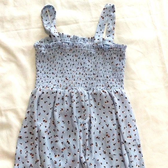 Sienna Sky Blue Floral Cottage Core Print Sun Dress - Picture 10 of 10